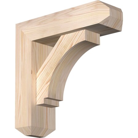 Ekena Millwork Imperial Craftsman Smooth Bracket w/ Offset Brace, Douglas Fir, 5 1/2"W x 18"D x 18"H BKT0604X18X18IMP04SDF